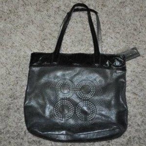 Coach Purse 17041 Audrey Leigh Leather Black Hobo Large Bag Double Straps Zip